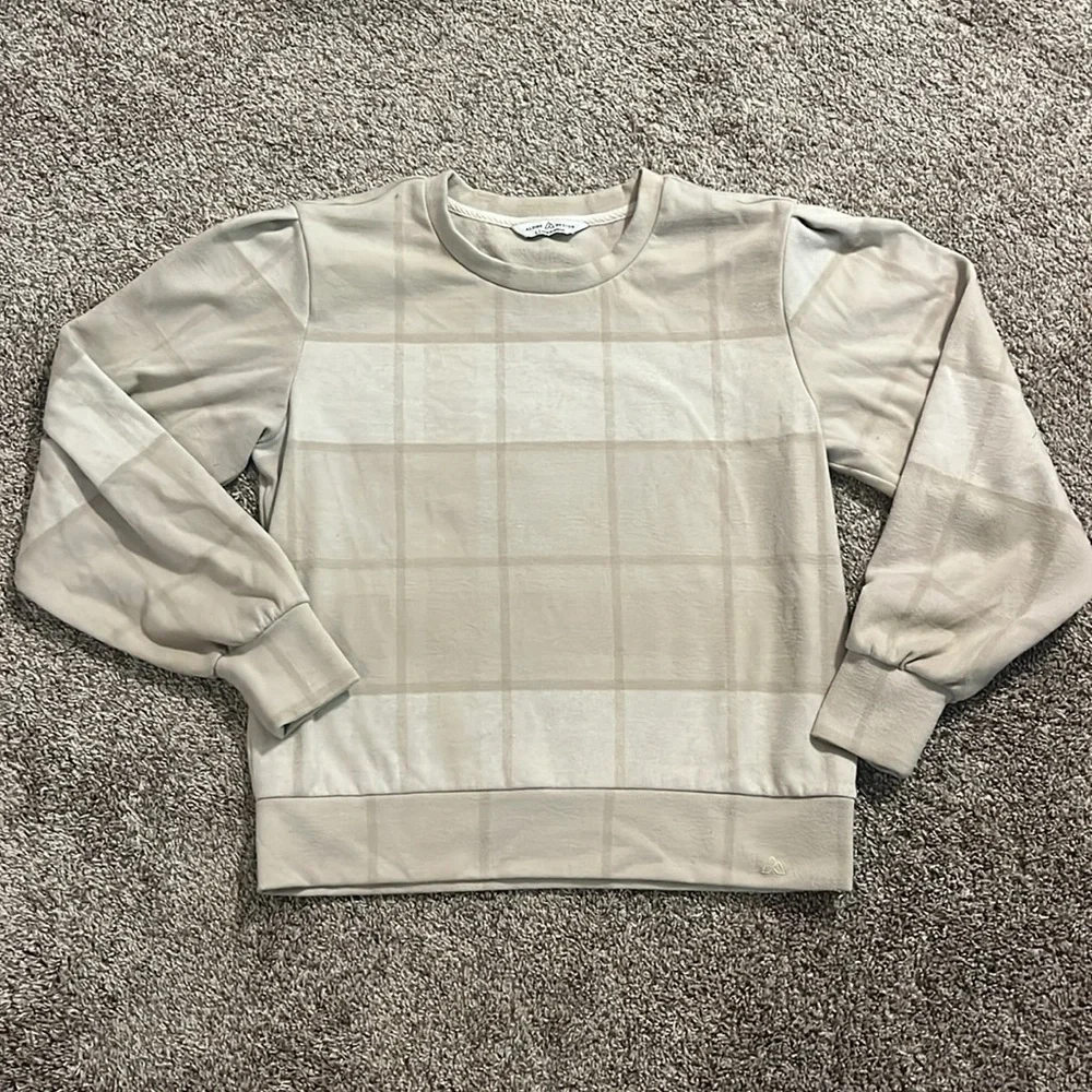 Alpine Design Relaxed‎ Fit Crewneck Tan & Cream Sweater Large